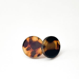 Tortoise Shell Stud Earrings