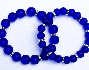 Blue Stackable Bracelets- Set of 2