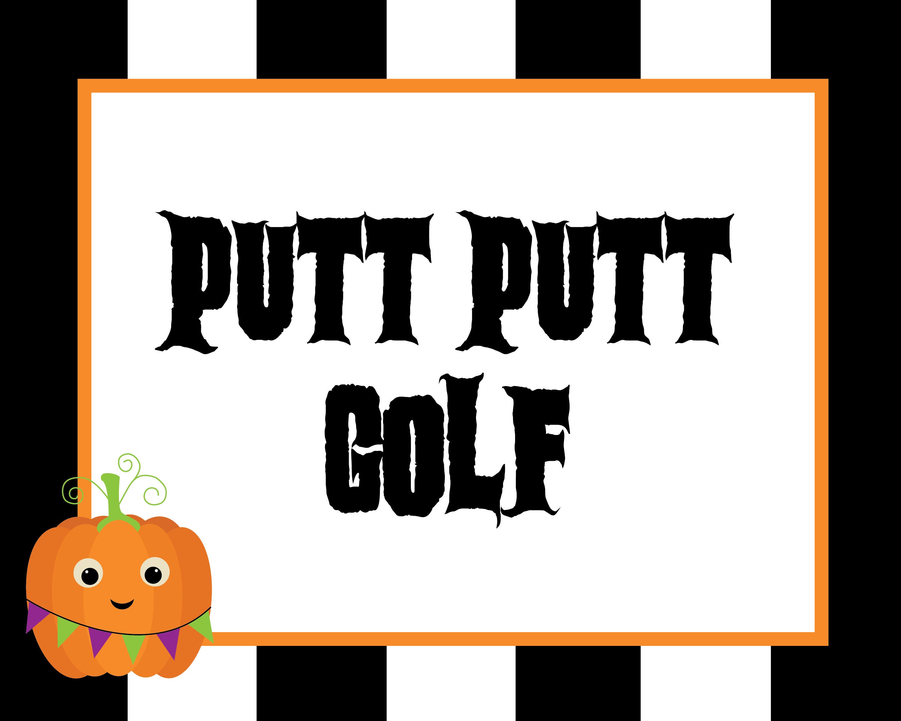 Printable Halloween Carnival Signs and Punch Cards, Pick Your Own Games ...