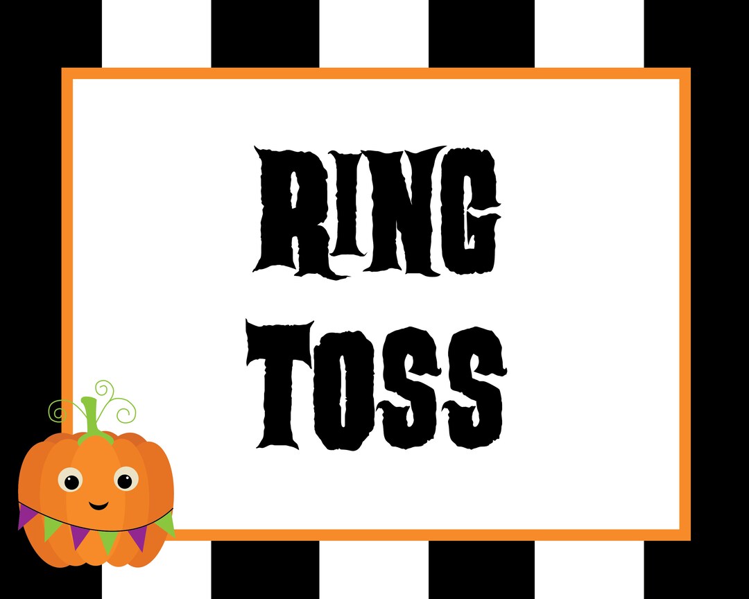 Printable Halloween Carnival Signs and Punch Cards, Pick Your Own Games ...