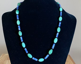 Handcrafted Necklace with Natural Gemstones (Green Amazonite)