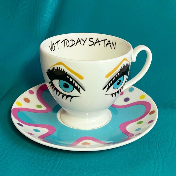 Bianca del Rio "Not Today Satan" Teetasse mit Untertasse - Rupaul's Dragsten