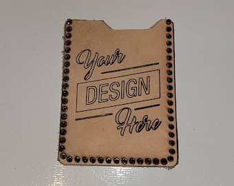 Minimalist leather wallet, personalized, credit card wallet