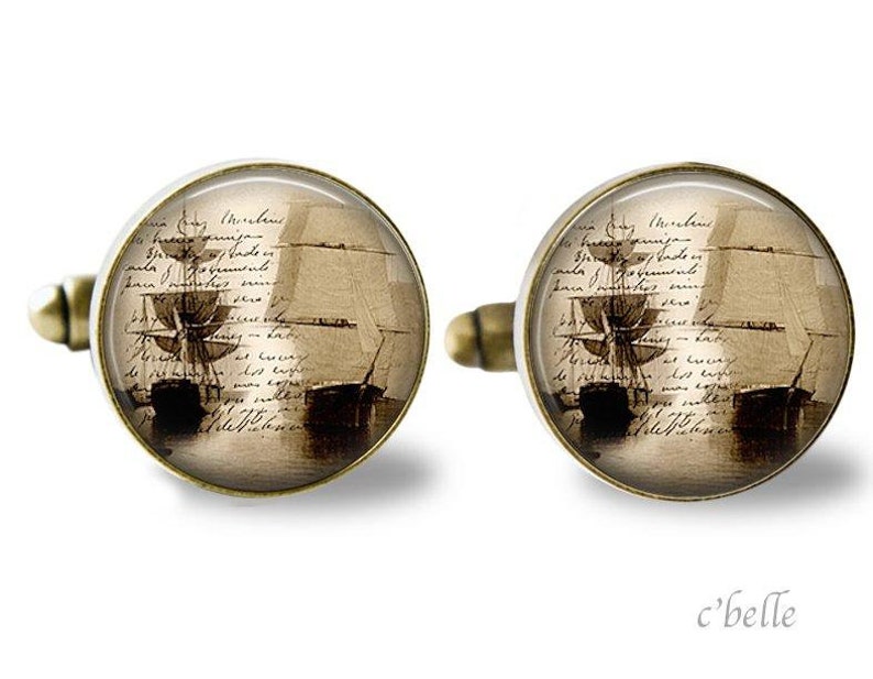 Cuff Buttons Sailing ship