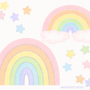 Pastel Rainbow Clipart, Pastel Rainbow Png, Watercolor Rainbow Clipart ...