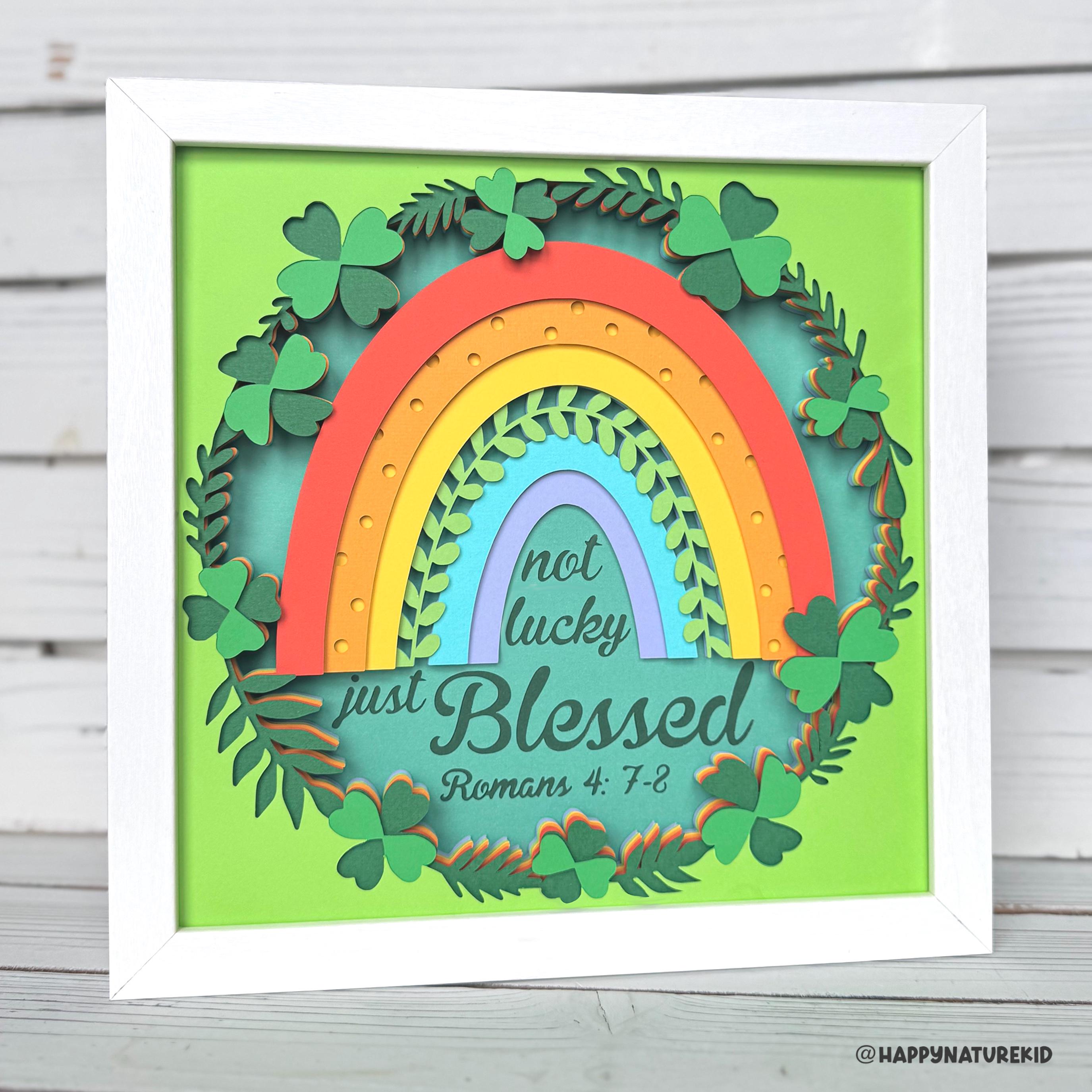 Not Lucky Just Blessed Shadow Box Svg, Scripture Shadow Box Svg, St ...