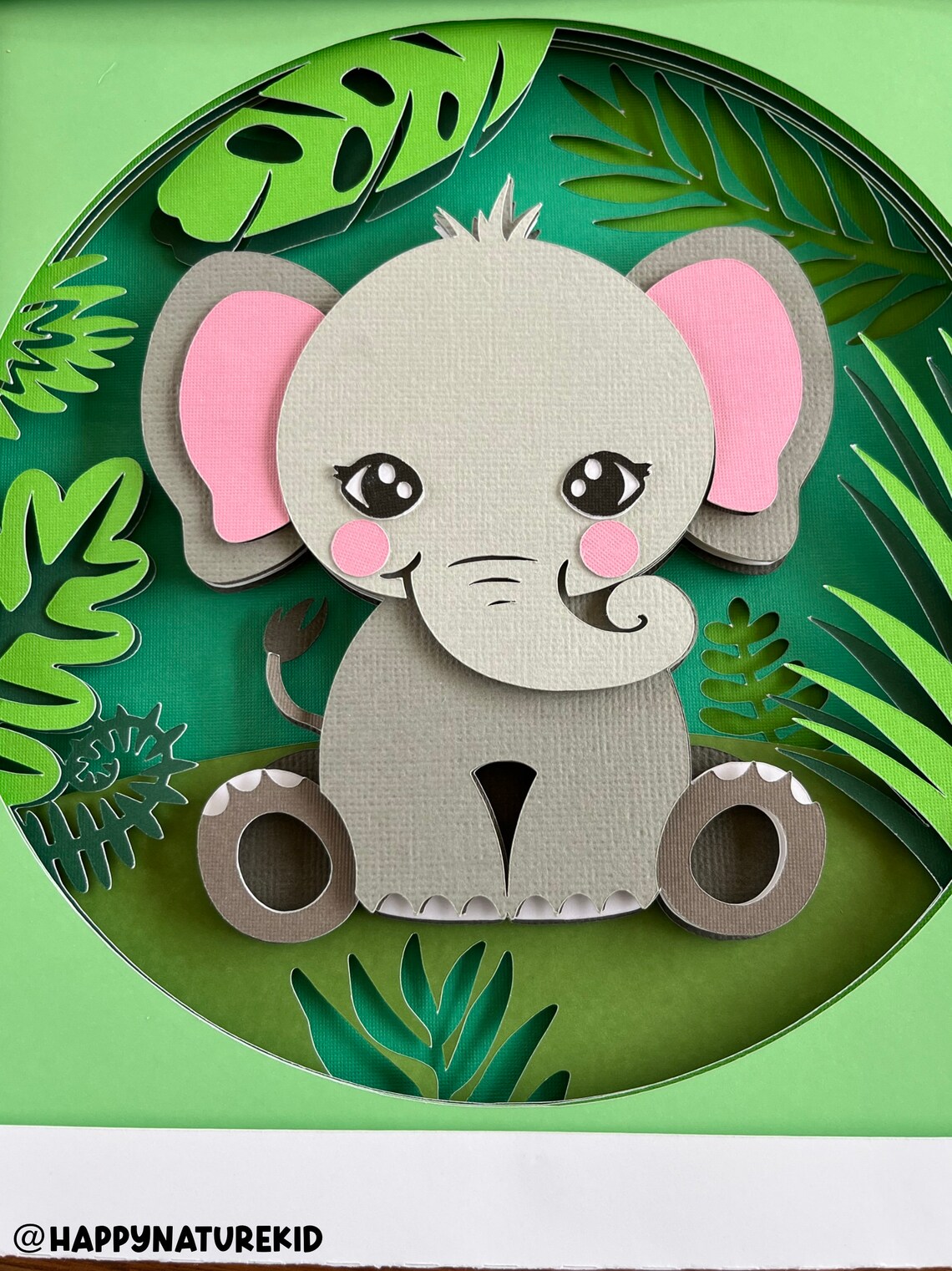 Elephant Shadow Box Svg Shadow Box Svg 3d Svg Layered Svg - Etsy