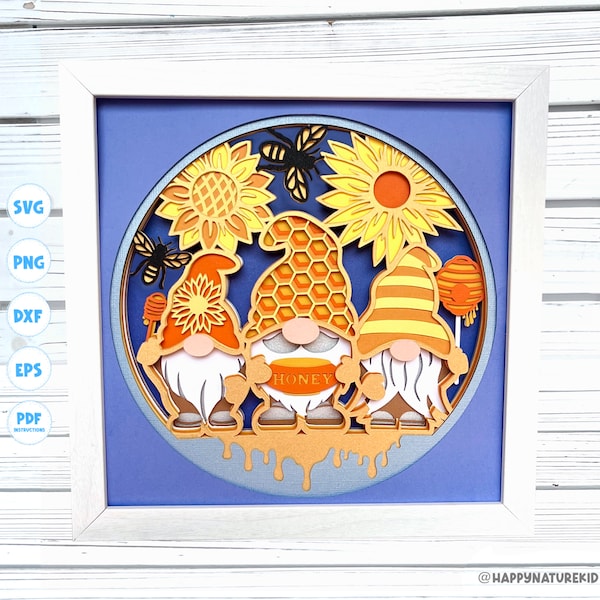 3d Bee and Sunflower Gnomes shadow box svg, 3d Bee shadow box svg, 3d Gnome svg, 3d Layered svg, 3d svg, Svg Files for Cricut, Cardstock svg 3d Bee and Sunflower Gnomes shadow box svg, 3d Bee shadow box svg, 3d Gnome svg, 3d Layered svg, 3d svg, Svg Files for Cricut, Cardstock svg