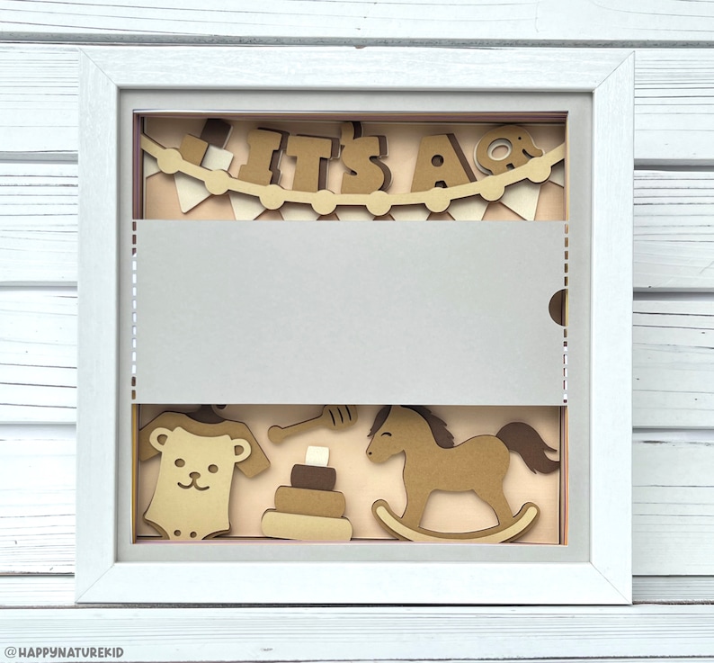 Gender Reveal Ideas Gender Reveal Shadow Box Svg Gender Etsy