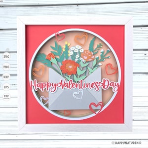 Valentine Flowers shadow box svg, 3d Layered svg, Cricut projects, Valentine’s Shadow box svg, Valentine Gift, 3d svg, Svg files for Cricut