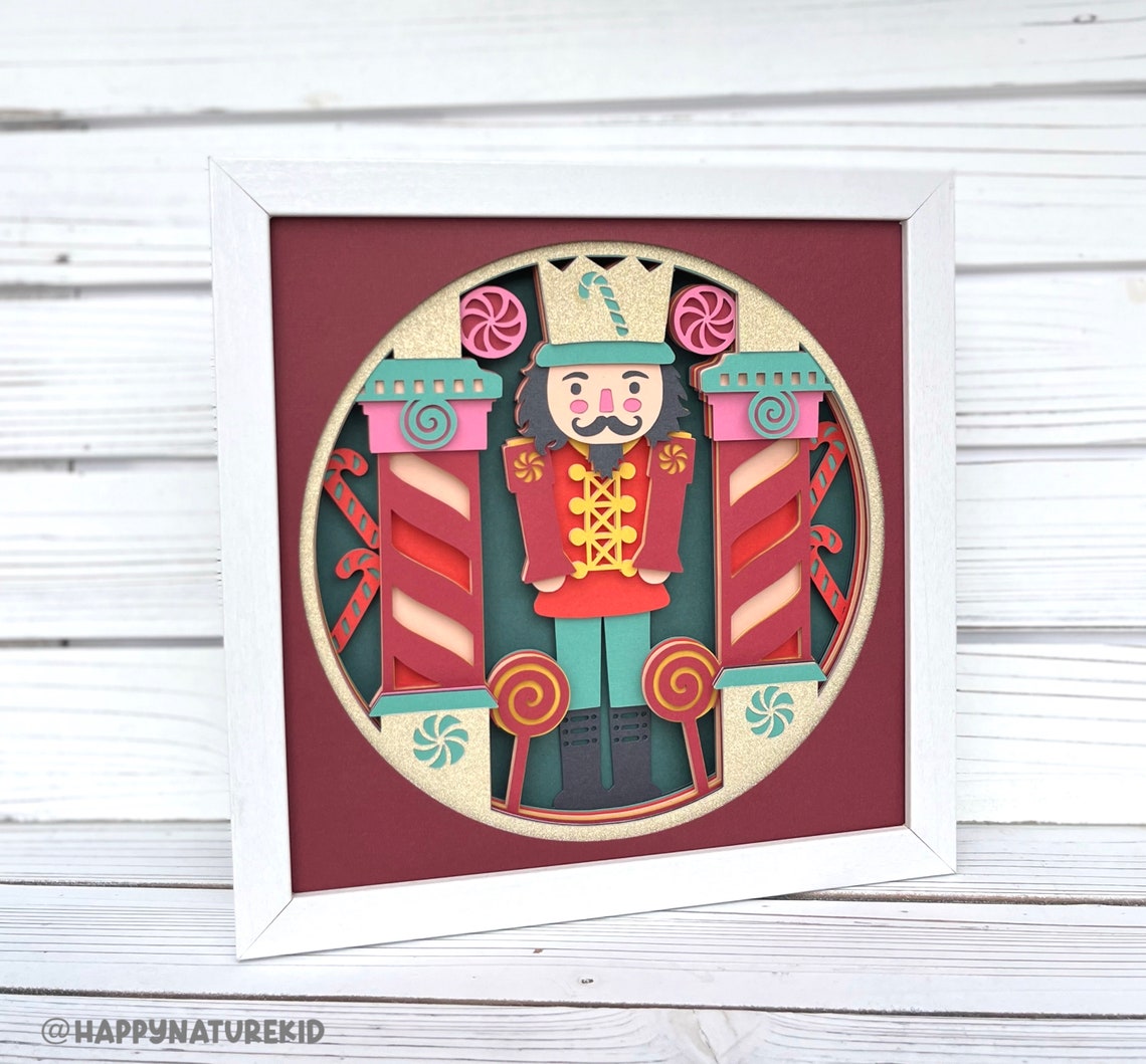 3d Nutcracker Svg Nutcracker Shadow Box Svg Shadow Box Svg Etsy
