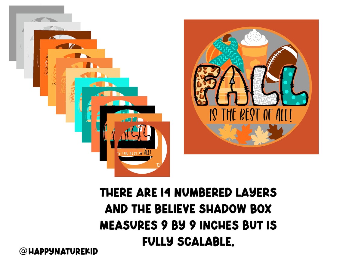 Fall Shadow Sign Fall Shadow Box Svg, Shadow Box Svg, Sweater Weather Svg, Coffee Svg ...