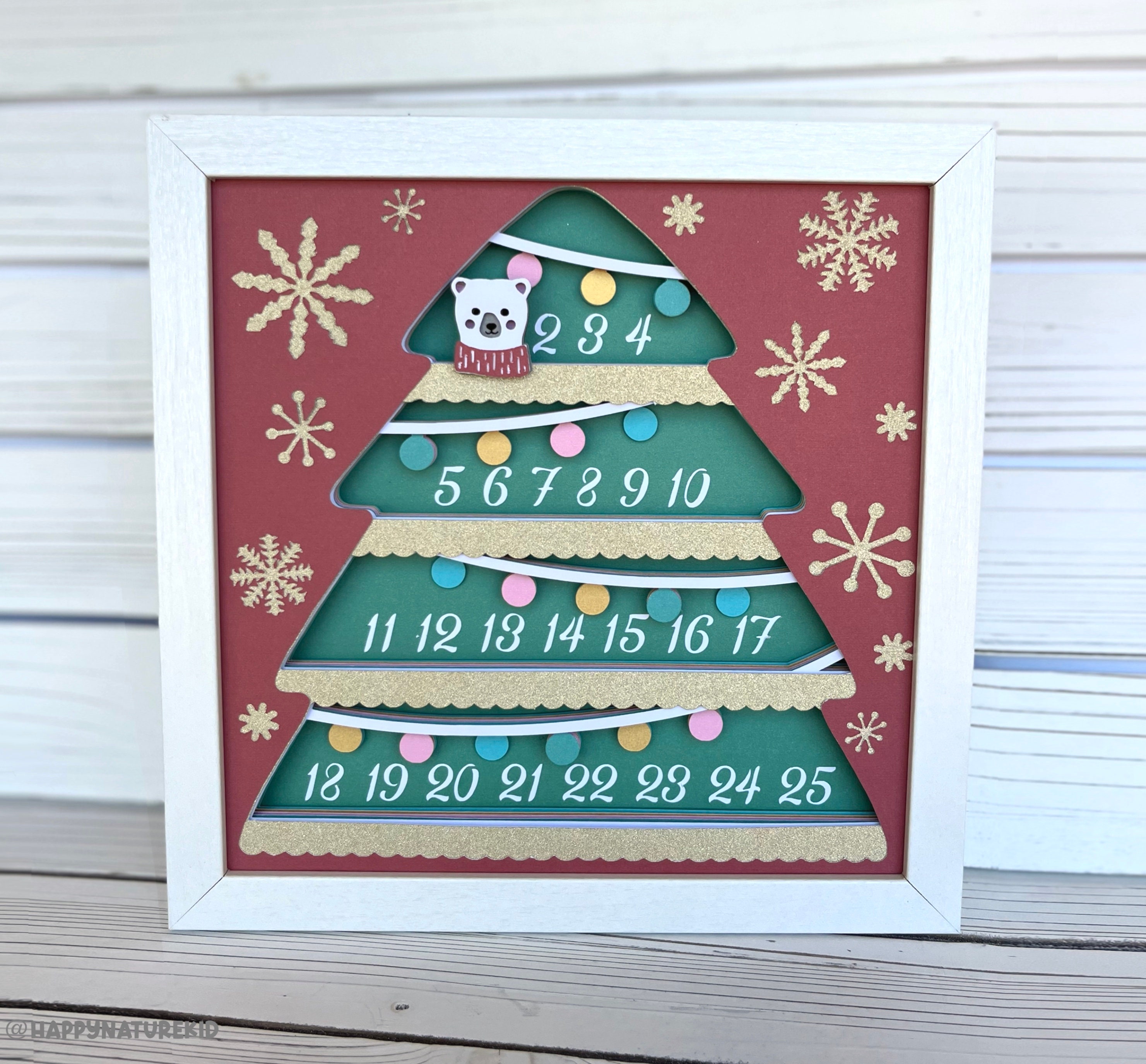 Advent Calendar Shadow Box Svg Shadow Box Svg Christmas Etsy