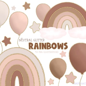 Arco Iris Neutro png, Boho Rainbow Clipart, Boho Rainbow png, Rainbow Clipart, Boho Rainbow png