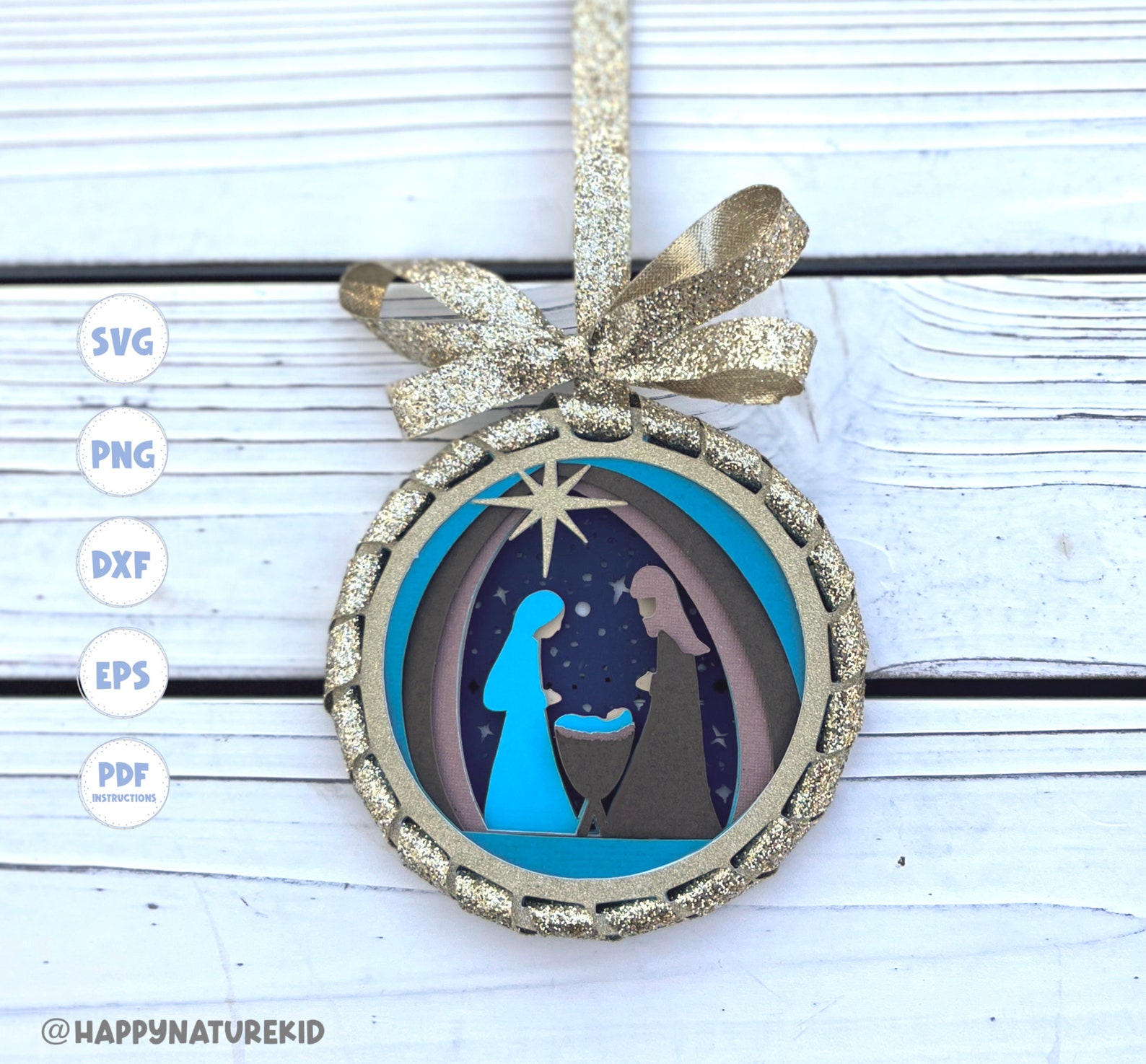 Nativity Ornament Svg Nativity Ornament Christmas Ornament - Etsy