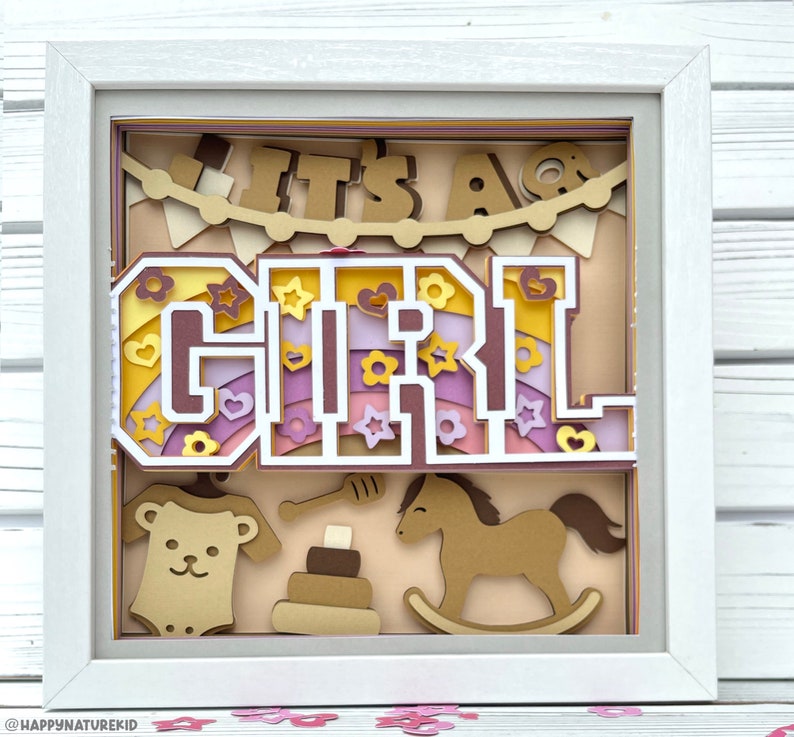 Gender Reveal Ideas Gender Reveal Shadow Box Svg Gender Etsy