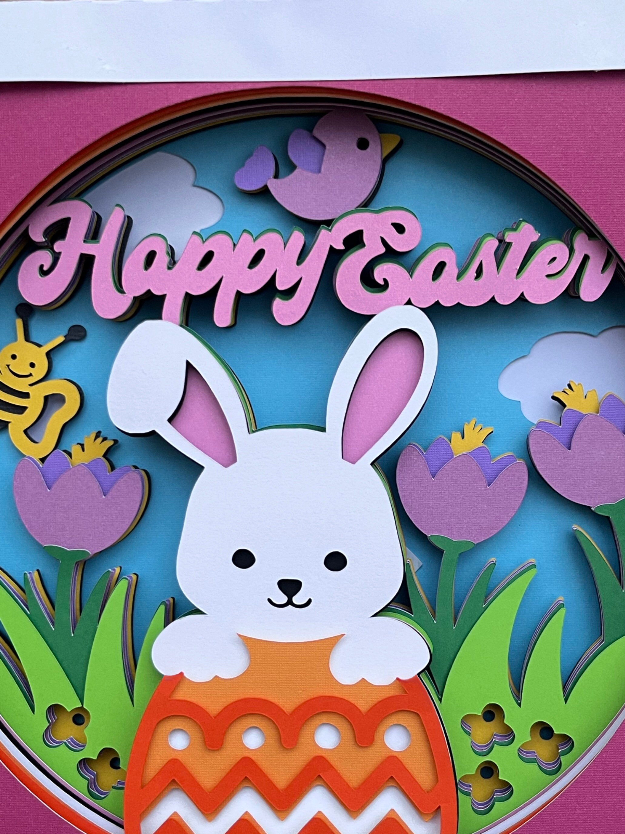 Easter Bunny Shadow Box Svg, Easter Bunny Svg, Happy Easter Svg - Etsy