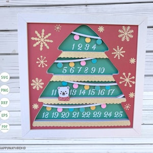 Advent Calendar shadow box  Svg, Shadow Box svg, Christmas Advent Calendar svg, Advent Calendar svg, Christmas Advent Calendar