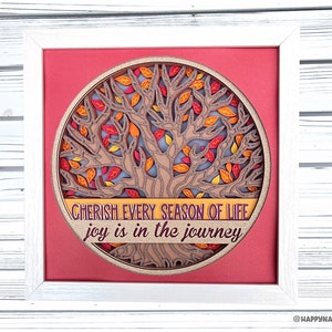 3d Fall Tree shadow box svg, 3d Fall Tree svg, 3d Layered svg, 3d svg, 3d Mandala svg, Cardstock svg, Svg files for Cricut, DIY Fall Decor