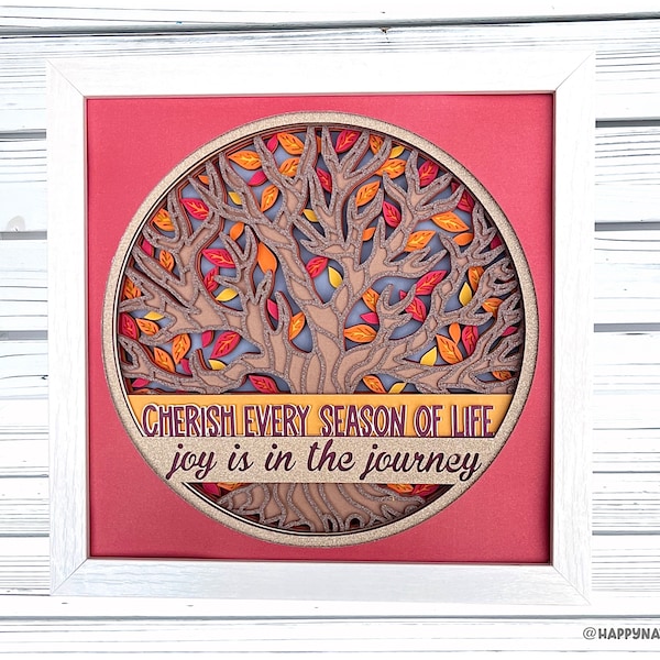 3d Fall Tree shadow box svg, 3d Fall Tree svg, 3d Layered svg, 3d svg, 3d Mandala svg, Cardstock svg, Svg files for Cricut, DIY Fall Decor