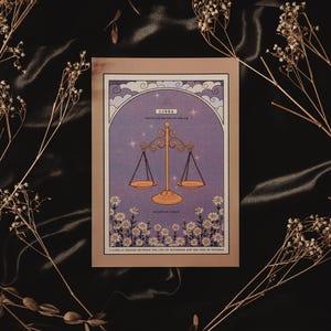 Libra Zodiac Star Sign - A5 Print