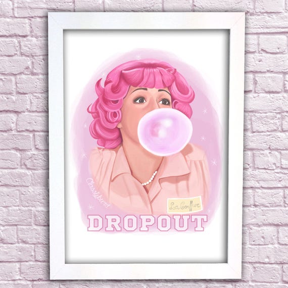 Frenchy DROPOUT Grease Art Print Illustration A3 Etsy