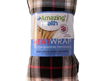 Tartan Cotton Microwave Wheat Bag Heat Pack - Lavender Scented, Made in UK