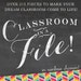 Classroom Decor - Classroom in a File: 213 Piece Rainbow Classroom Decorations - Printable Calendars, Desk Plates, Buntings, Day of the Week 