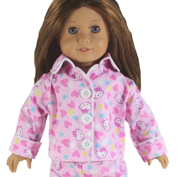 CLOSEOUT! Pink Hello Kitty Pajamas fit 18" American Girl Size Doll