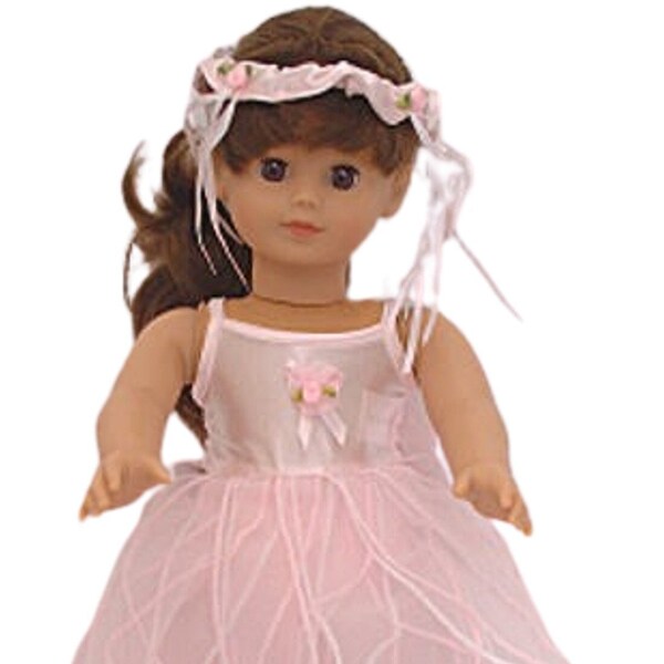 CLOSEOUT Pink Fairy Petal Ballerina Dress w/Slippers for American Girl Size Doll