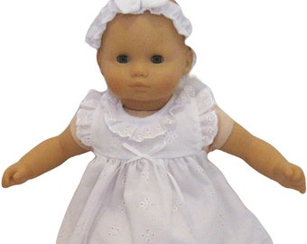 CLOSEOUT! White Eyelet Lace Dress Pants & Headband fits 16" Bitty Baby Size Doll