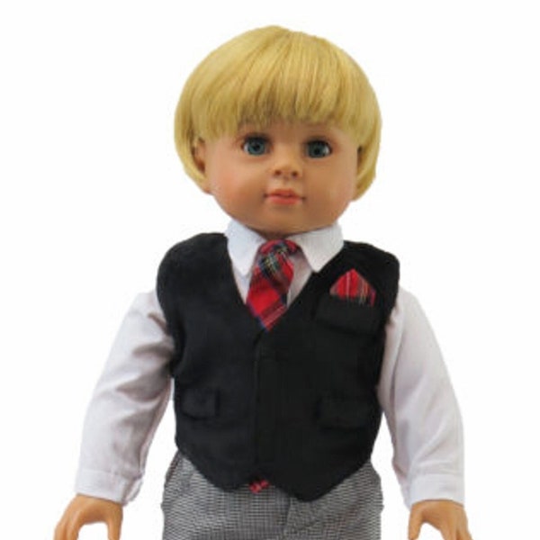 Vest Shirt Pants & Tie School Uniform fit 18" American Girl Size Boy Doll