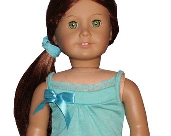 CLOSEOUT! Teal Marie Grace Inspired Pajamas w/Slippers fit 18" American Girl Size Doll