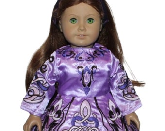 CLOSEOUT Purple Irish Celtic Dress Dance Costume for 18" American Girl Size Doll