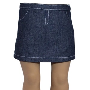 Blue Denim Mini Skirt fits 18" American Girl Size Doll