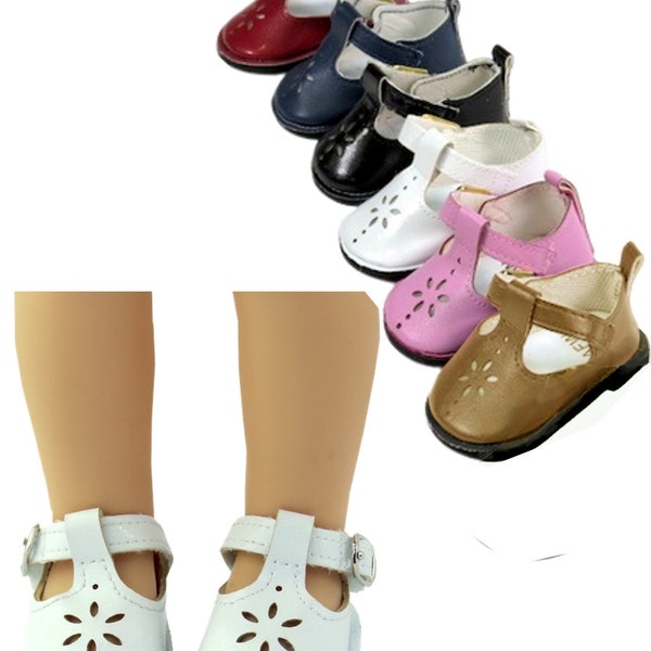 14" Wellie Wishers Size Doll fits Assorted Flower Cut-Out Mary Jane Shoes