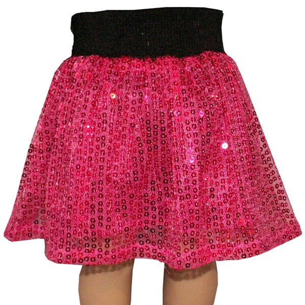 Hot Pink Sequin Lined Skirt fits 18" American Girl Size Doll