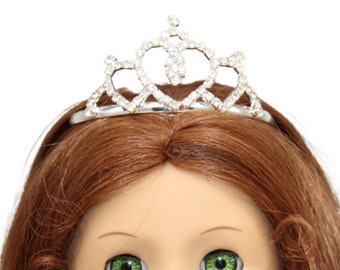 Metal Rhinestone Jeweled Tiara fits 18" American Girl Size Doll Princess