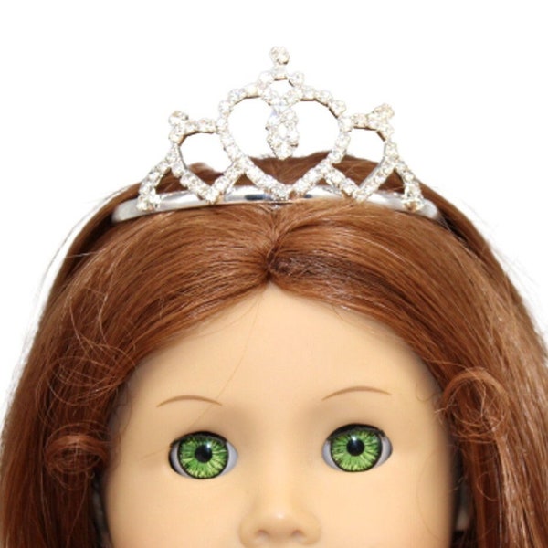 Metal Rhinestone Jeweled Tiara fits 18" American Girl Size Doll Princess