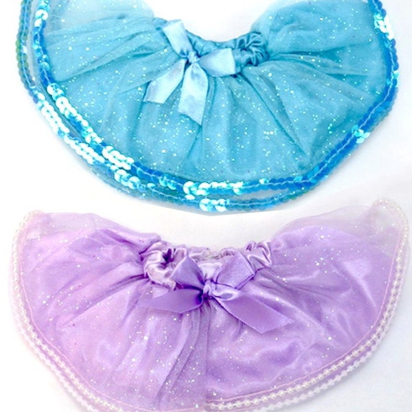 14" Wellie Wishers WellieWishers Size Doll Blue or Purple TuTu w/ Trim