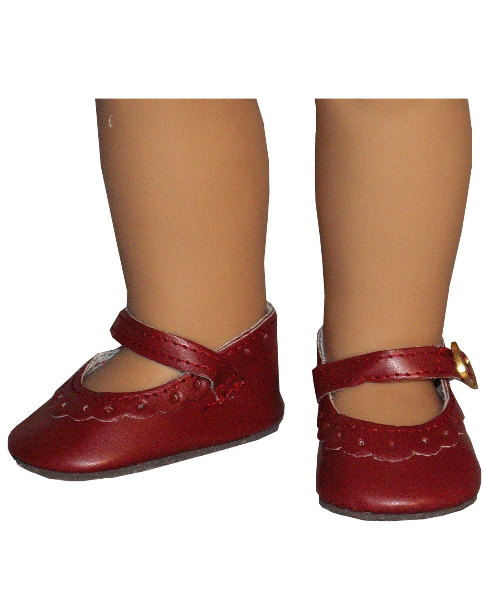 Burgundy Red Mary Janes Dress Shoes fit 18 American Girl Etsy