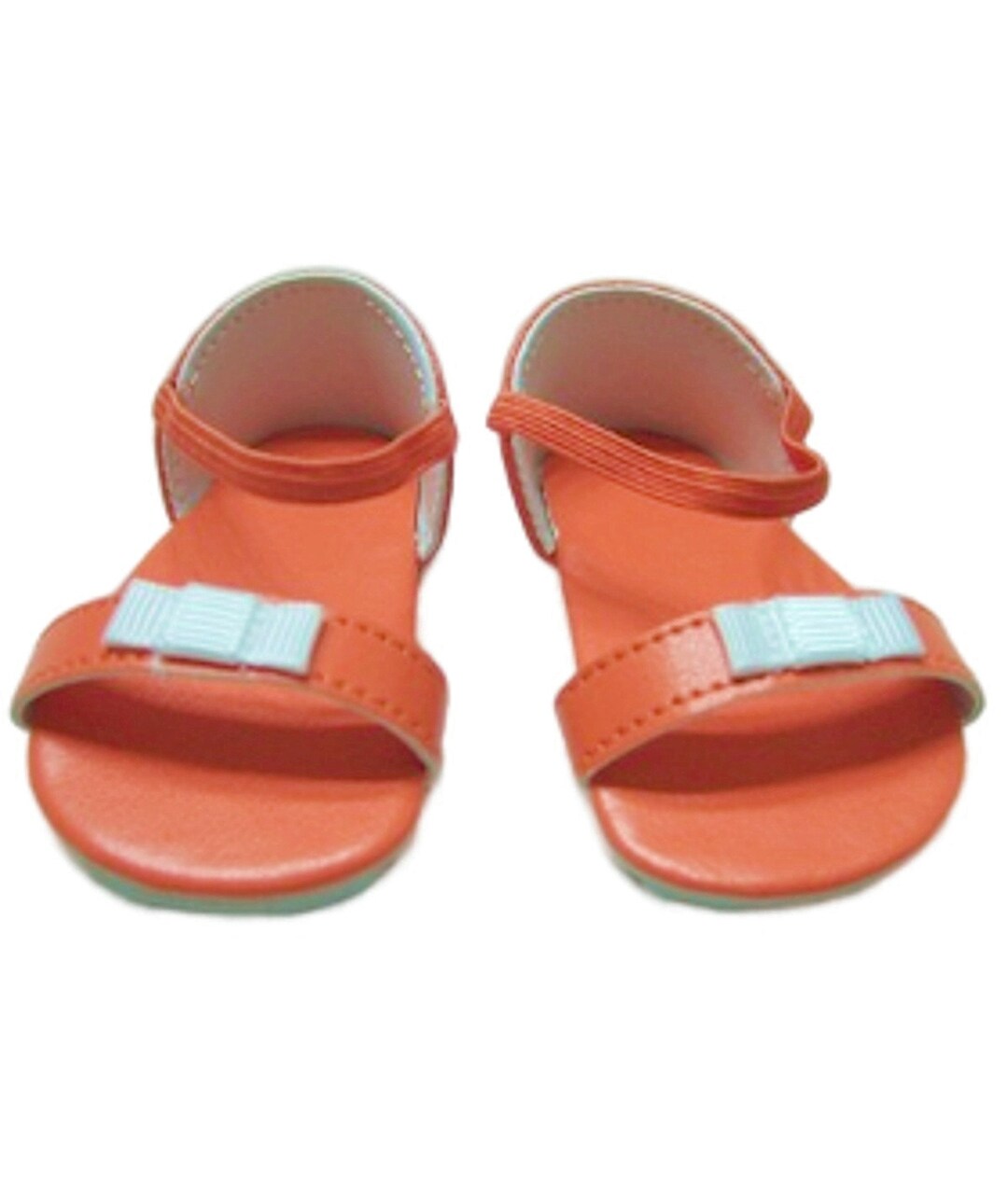 Orange Dress Sandals With White Bows Fit 18 American Girl Size Doll Etsy