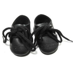 Black Lace Up Boy Dress Shoes Loafers fit 18" American Girl Size Doll