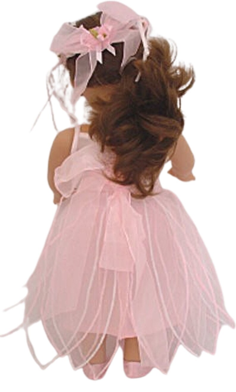CLOSEOUT Pink Fairy Petal Ballerina Dress w/Slippers for American Girl Size Doll image 2