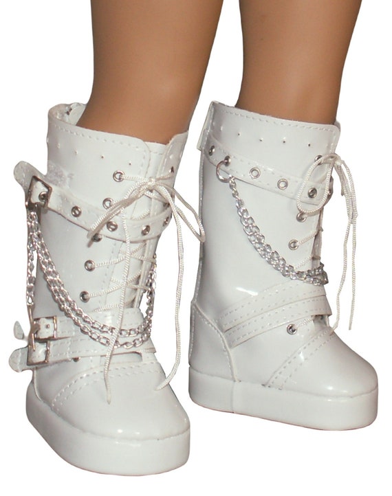 White boots with best sale buckles