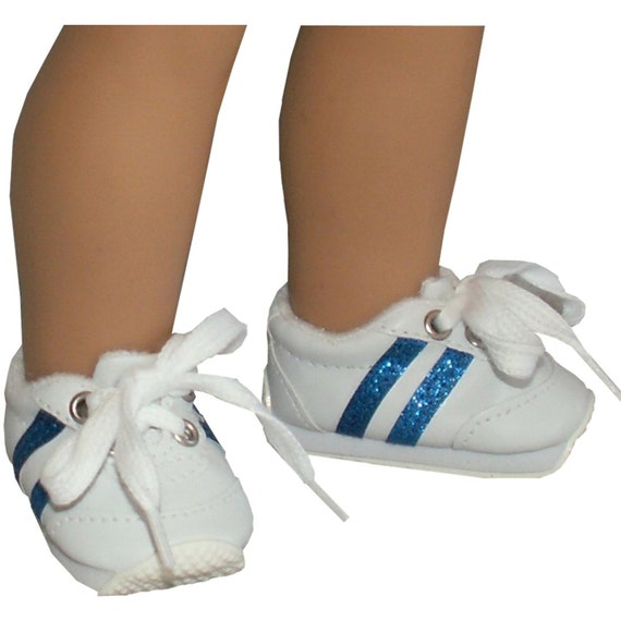 blue and white striped canvas shoes