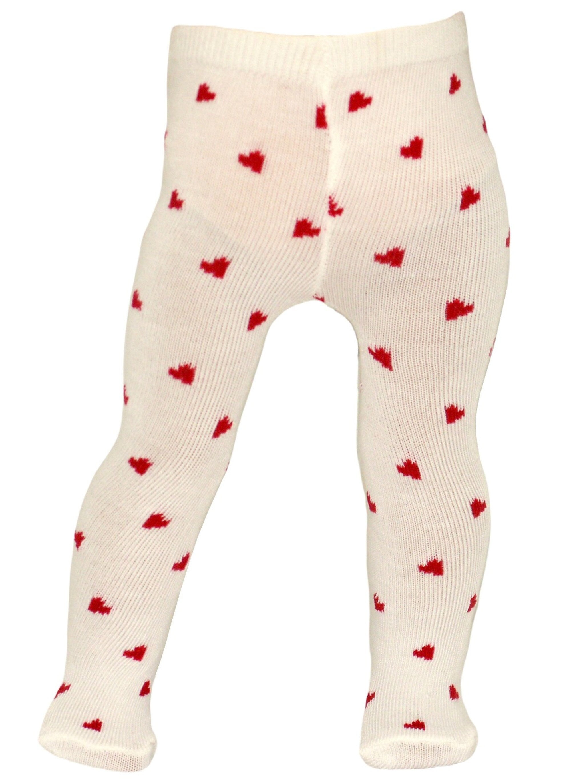 Plus Heart Print Tights