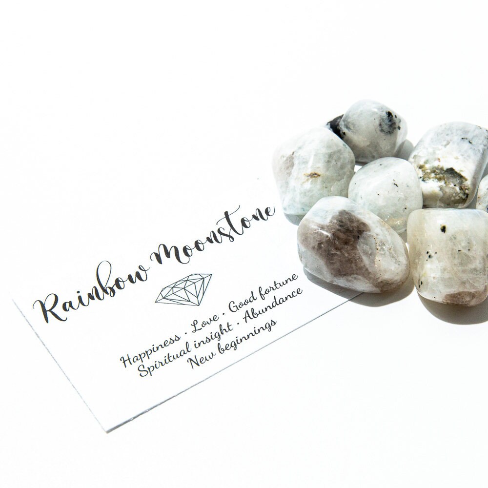 RAINBOW MOONSTONE Piedra curativa de cristal Piedra preciosa | Etsy