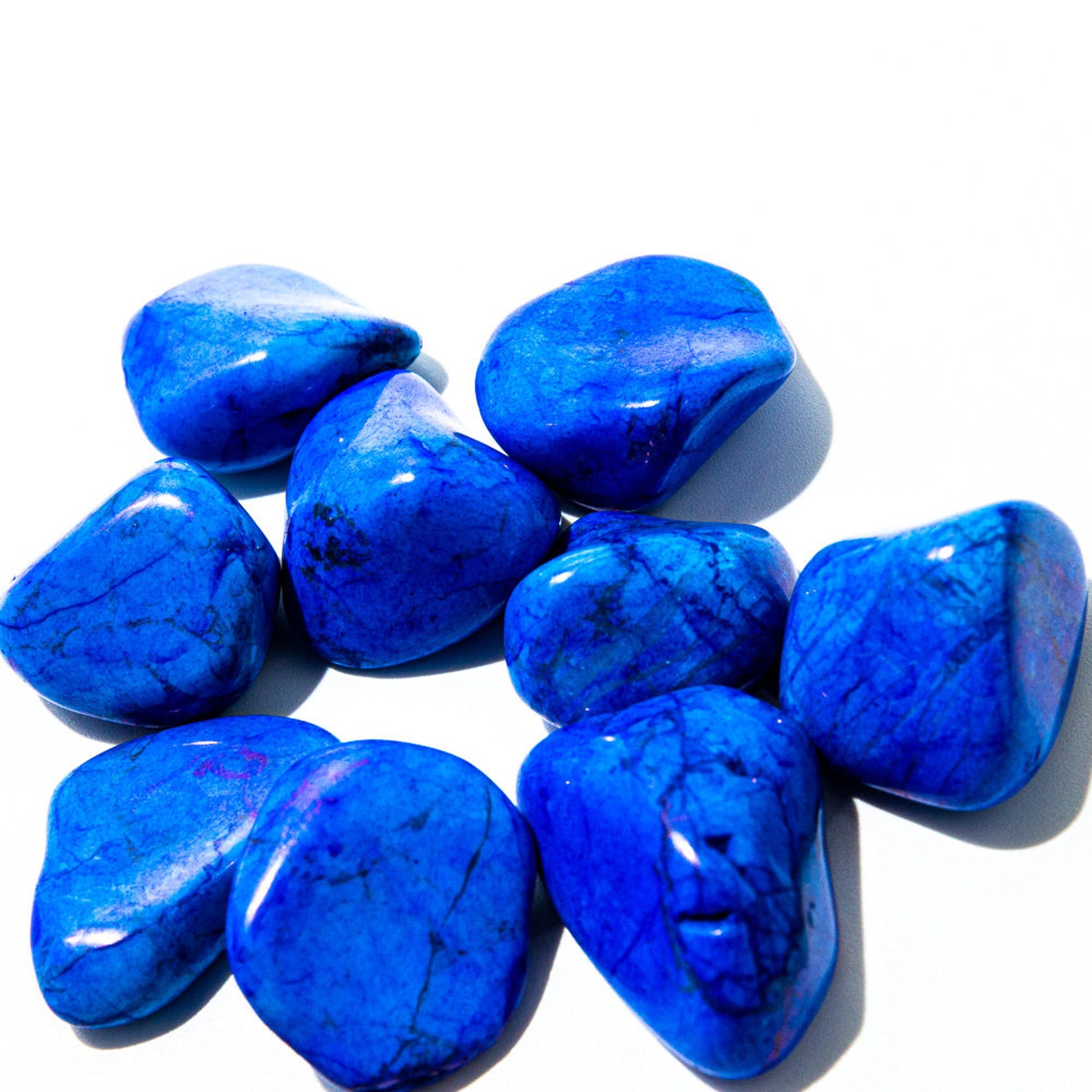 HOWLITE DARK BLUE Crystal Stone Rock Mineral Gemstone Chakra Etsy