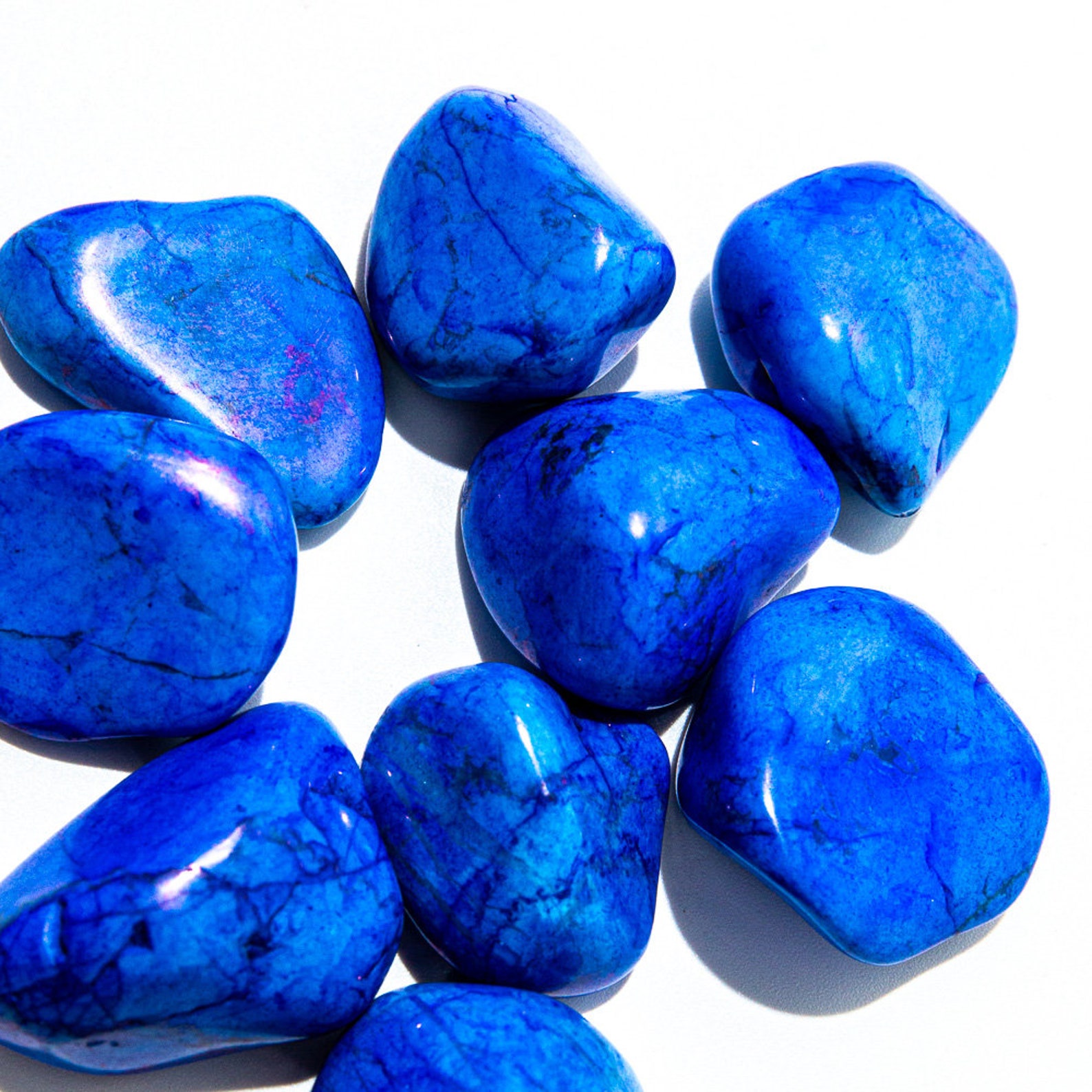 HOWLITE DARK BLUE Crystal Stone Rock Mineral Gemstone Chakra Etsy